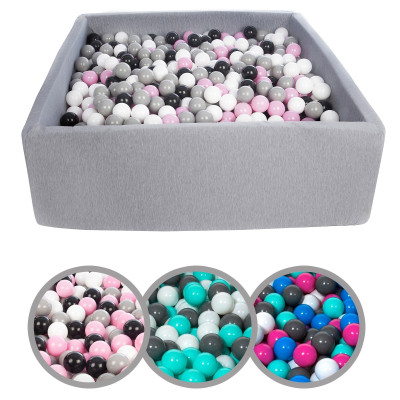 Bällebad mit 1200 Bällen quadratisch 120x120cm